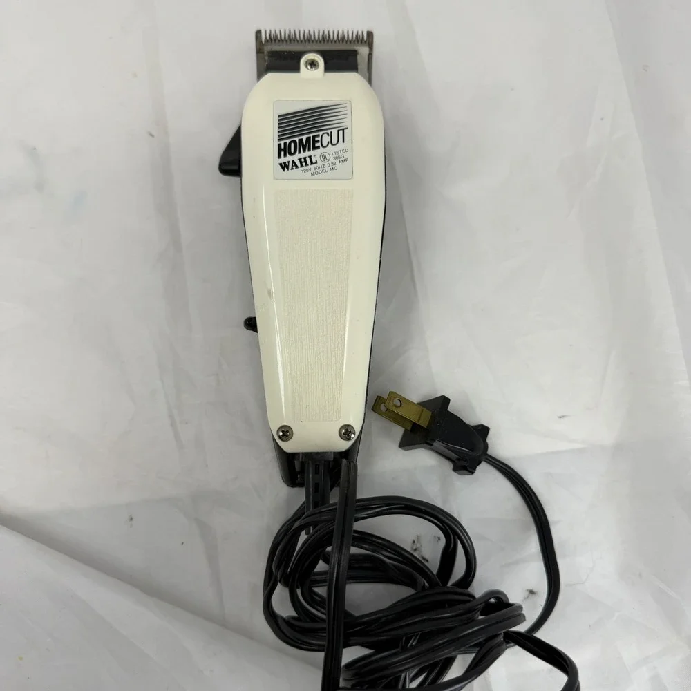 Wahl HomeCut Model MC Hair Clipper Corded Electric Trimmer White Vintage USA